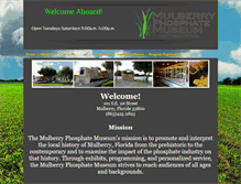 Tablet Screenshot of mulberryphosphatemuseum.org